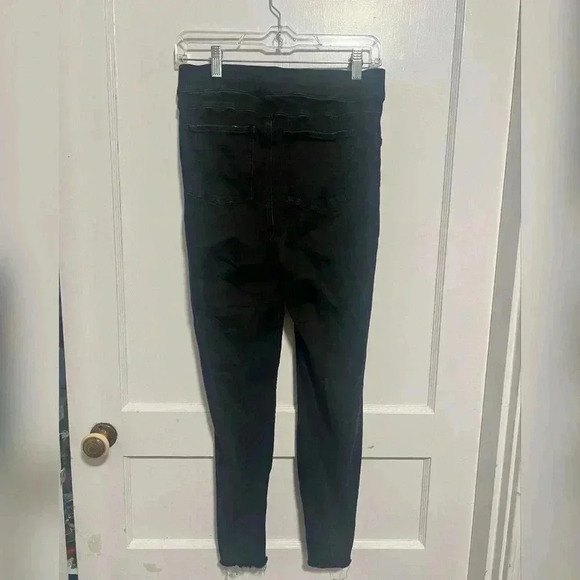 Spanx Vintage Distressed Ankle Skinny Jeans In Black Size M $128 - Picture 3 of 3